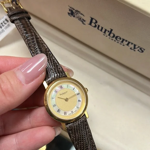 Burberry Gold and Brown Women's Watch - Picture 2 of 4